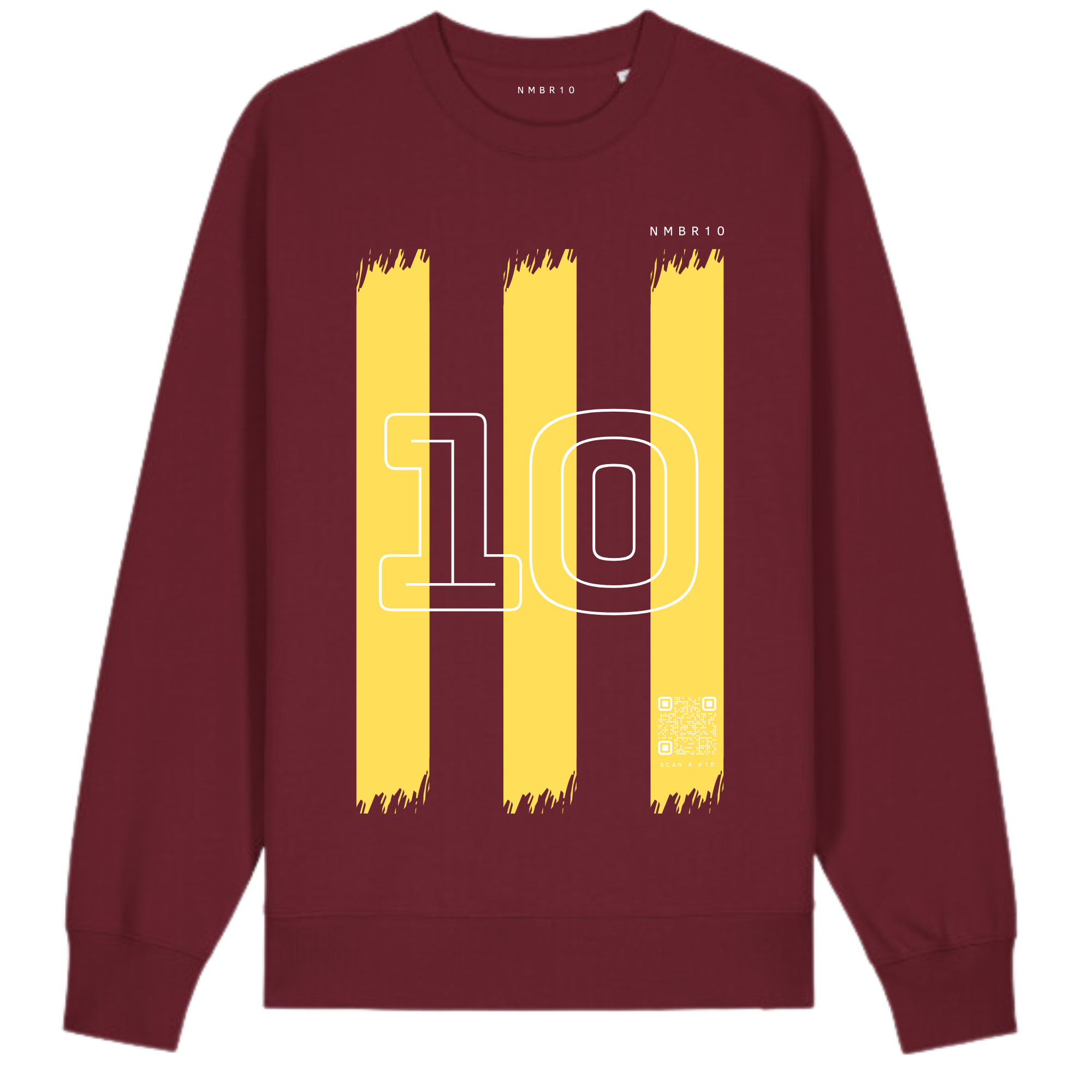 NMBR10 Sweater Volwassen Natural Burgundy